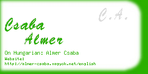 csaba almer business card